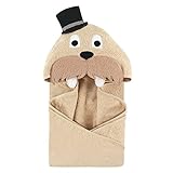 Hudson Baby Animal Face Hooded Towel, Classy Walrus by Hudson Baby
