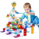 【 Alnair 】くるくるスロープ スケルトン ブロック クリア カラフル スロープ おもちゃ レインボースロープ ミニコースター ルーピング ビーズコースター あそび玩具 幼児 出産祝い 誕生日 