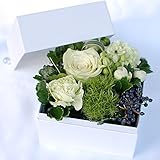 パラボッセ フラワーボックス クール便配送 アレンジ ボックスフラワーSサイズ 白グリーン系・ホワイトbox