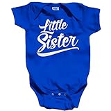 Shirts By Sarah Baby Girl's Little Sister One Piece Bodysuit Creeper (N Royal Blue) [並行輸入品]