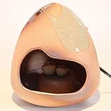 ほこらふくろう灯り信楽焼　陶器　置物　照明 灯り