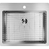 Elkay ECTSR25229BG1 18-Gauge Stainless Steel 25-Inch X 22-Inch x 9-Inch Single Bowl Kitchen Sink, Po