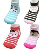 Carter's カーターズ ベビー クルー 厚手 ソックス 靴下 4足セット 6/12ヶ月 7～11cm