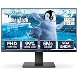 KOORUI モニター 27インチモニター ディスプレイ PCモニター フルHD 75Hz IPSパネル非光沢 5Ms応答 傾き調整フレームレス/フリッカーフリー/ブルーライト軽減/178°広視角（スピーカーなし) 27N1