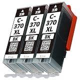 【 BCI-370XLBK ブラック 3本 大容量 】(キャノン用) B/ue製互換 インクカートリッジ 最新機種対応新型ICチップ付き
