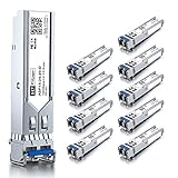 SFP トランシーバー シングルモード ギガビット Mini-GBIC モジュール 1000BASE-LX/LH 対応機種: Cisco GLC-LH-SMD Netgear (SMF 1310nm 10km デュアルLC DOM) 10個パック