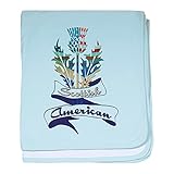 CafePress – スコットランドAmerican Thistle – スーパーソフトベビー毛布、新生児おくるみ ブルー 068719758125CD2