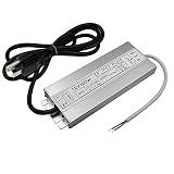 LED Driver Waterproof IP67 Power Supply 100W 12V DC 8.5a Transformer thinner and Durable with US 3-Prong Plug Plate for Outdoor Use