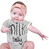 AmazingDeal ロンパース 子供服 ベビー爬行服 長袖 出産祝い 春秋 綿製品 連体衣装 可愛い 黒白二色ストライプ 0~18ヵ月適応 (90（9~12ヵ月）)