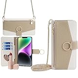 Moto G53s 5G ケース Moto G53J 5G ケース Moto G53Y 5G ケース Moto G53 5G ケース【Trocent】Moto G53s 5G/ G53J 5G/ G53Y 5G/ G53 5G ケース 鏡付き 化粧鏡付き 横置スタンド機能 カード収納 手帳型 肩掛け 斜めがけ 上質な手触り おしゃれ 耐汚れ 耐久性 全面保護 二色接合(カーキ&白)