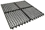 1m幅にぴったり敷ける 人工芝用水はけ床マット 50cm×50cm 8枚セット (2m分) ジョイント式 FME-BASE0505-8P