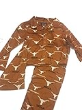 genuinestuff GS公式NCAA Licencedユースサイズ10 Texas Longhornsポリエステルフリースツーピースパジャマセット