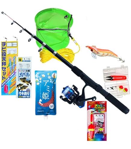 Amazon | ファミリーパックセット 210 ロッド 糸付リールセット ブルー