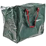 Stalwart 75-AP218 Hawk Woven Zipper Storage Tote Bag with Handles, Green by Stalwart