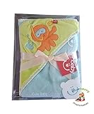 BlueberryShop 3D Embroidered Microplush HOODED Bath Pool Beach TOWEL Baby Kid Todler Gift (30" x 31.