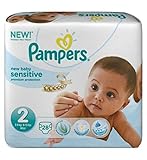 パンパース新しい赤ちゃん敏感おむつサイズ2キャリーパック - 28おむつ (Pampers) (x6) - Pampers New Baby Sensitive Nappies Size 2 Carr
