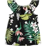 Carter's(カーターズ) フローラルラッフルタンク ブラック トップス半袖Tシャツ 4歳【並行輸入】
