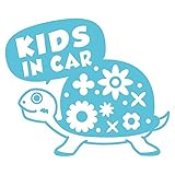 imoninn KIDS in car ステッカー　【シンプル版】　No.53　カメさん　（水色）