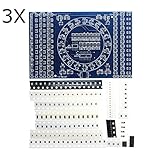 ILS - 3 pieces DIY SMD Rotating LED SMD Components Soldering Practice Board Skill Training Kit