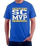 NBA Golden State Warriors Stephen Curry MVP Tシャツ、ブルー、M