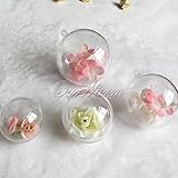OurWarm 透明アクリル球 球体ボックス 透明球 お菓子、小物など収納，装飾ボックス　直径30-100mmあり、クリスマス 飾り用 (直径70ｍｍ)