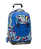 2 in 1 Wheeled INVICTA – プラグ – ブルーyellow-トロリーバックパック32 LT – 合計Disappearing shoulder-straps 。
