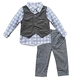 （アイム）iiniim　男児ベスト+パンツ+ Tシャツ３点セット　キッズ男の子スーツ　子供服　ベビー服　フォーマルスーツ　Tシャツ 長袖　ベビーロンパース　　赤ちゃん服カバーオール　ベビーフォーマル服