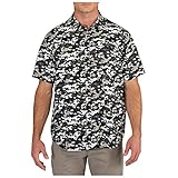 5.11 タクティカル メンズ 迷彩迷路シャツ ボタンアップ ポリエステルコットン スタイル71382 US サイズ: Small カラー: ブラック