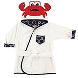 Hudson Baby Animal Face Hooded Bath Robe, Mr. Crab, 0-9 Months by Hudson Baby
