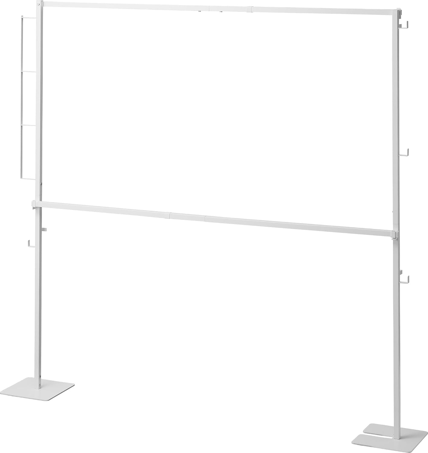 山崎実業(Yamazaki) 折り畳み 室内物干し 2段 ホワイト 使用時：W187×D25×H175.1cm タワー tower 室内 物干し コンパクトに収納 フック付き 10841