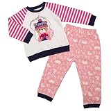 ガールズ|キッズ|パジャマ[enfant pur]長袖パジャマ|上下セット|ラグラン袖|くま柄|寝間着|裏起毛パジャマ|女の子|女児 130cm PK-ピンク
