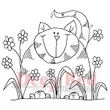 Deep Red Stamps Attack Cat Rubber Stamp [並行輸入品]