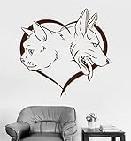 Largeビニール壁デカールペット犬猫動物ハートラブ子供部屋装飾ステッカー( ig3255 ) XL 45 in X 48 in