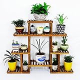 フラワースタンド木製の着陸多層棚単純なリビングルームバルコニー室内フラワーポットシェルフ (色 : A)