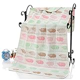 (newjp)ベビータオルケット　赤ちゃんガーゼケット　綿100％6重ガーゼ　おくるみ　アフガンにも　通気性抜群110×105 (ヒツジ)