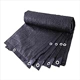 50％-60％6ピン日焼け止めシェードクロス耐久性カットエッジUV耐性シェード (色 : Black, サイズ さいず : 3 * 4m)