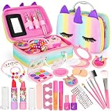 メイクセット おもちゃ 女の子 プレゼント コスメセット ままごと セット ドレッサー コンパクトお化粧セット 女の子 28個 ドレッサー 子供 なりきり ごっこ遊び 誕生日 クリスマス プレゼント (A)