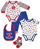 DDG Boys 'ベビーClothingセット – Onesie、ボディスーツ、よだれかけ、パンツ、とソックス – 5 / PCS
