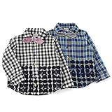 mother goose (マザーグース ) シャツ（長袖） (80～130cm) キムラタンの子供服 (11720-181a) クロ 90