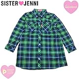 (ジェニィ)JENNI チェック 長袖シャツワンピース 130 グリーン(040)