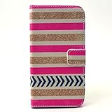 UNEXTATI Galaxy S5 手帳型 ケース 高品質 PUレザー カード収納ケース カバー 耐衝撃 全面保護 防塵 スタンド機能 Samsung Galaxy S5ケース Case (ピンク,