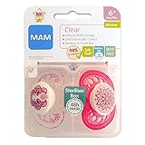 1パック2 Mamクリア6 + M個のおしゃぶり (ピーコック/フラワー)、 (MAM UK LTD) - MAM Clear 6+M Soother, 2 per pack (Peacock/Flo