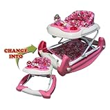 Big Oshi 2 In 1 Baby Activity Walker And Rocker, Pink/Crem by Big Oshi