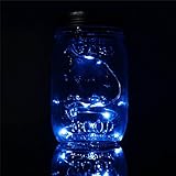 amzmonnsuta　8LEDソーラーパワーぶら下がりガラスの瓶ランプ点灯　ガーデンコートヤード風景な装飾ライト