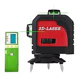 Fukuda MW-93T-3GJ フルライングリーンレーザー墨出し器+受光器セット 3D LASER 12ライン 360°垂直*2・360°水平*1レーザー墨出し器 レーザーレベル 水平器