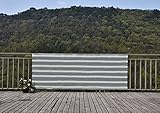 SEASONS ベランダ バルコニー シェード 日よけ 目隠し プライバシー UVカット 簡単設置 カット可能 ハトメ 28個 結束バンド 付属 360×100cm グレー･ホワイト【3年間の安心保証