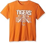 NCAA Clemson Tigers Baseball Bats半袖快適カラーTシャツ, Large , Burntオレンジ