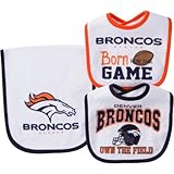 US輸入 NFL Baby ビブ ２枚& ロングタオル セット (Denver Broncos) [並行輸入品]