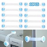 Enjoygojp ベビーガード チャイルドロック ストッパー 赤ちゃん 子供 ペット 引き出し 安全 ロック 指はさみ ドアロック 開閉禁止 いたずら防止 10本セット