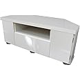 家具工場直販 家具ファクトリー コーナーテレビ台 TV台 幅110cm 日本製 (ホワイト[鏡面仕上・艶あり単色])